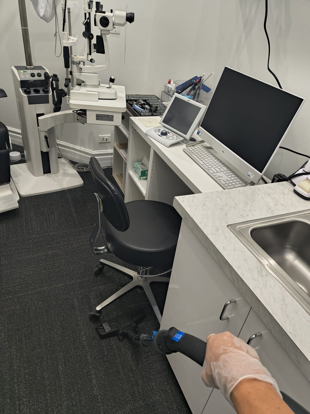 Ophthalmology laboratory cleaning